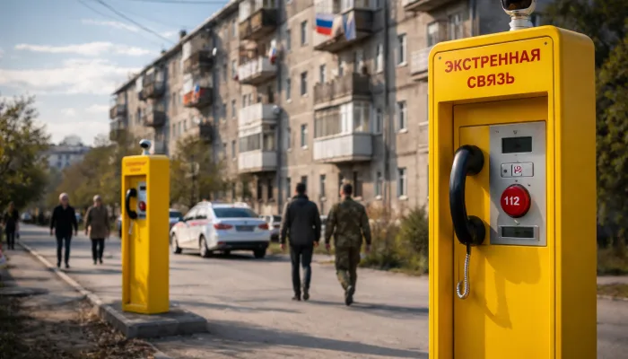 Улични телефони за спешни случаи в Крим
